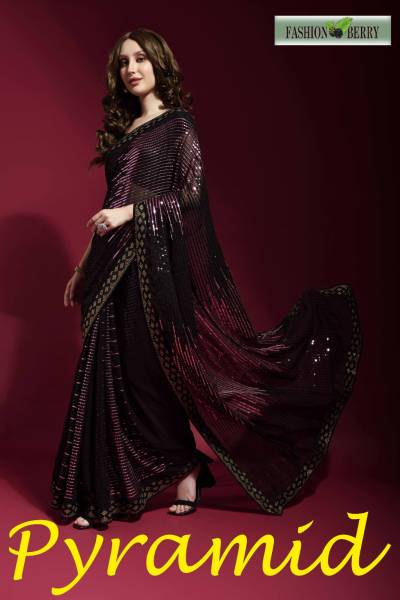 Pyramid By Fashion Berry Designer Partywear Saree Collection